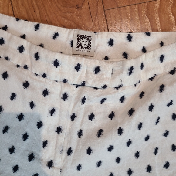 Anne Klein unlined linen cotton cropped pant - Picture 4 of 5